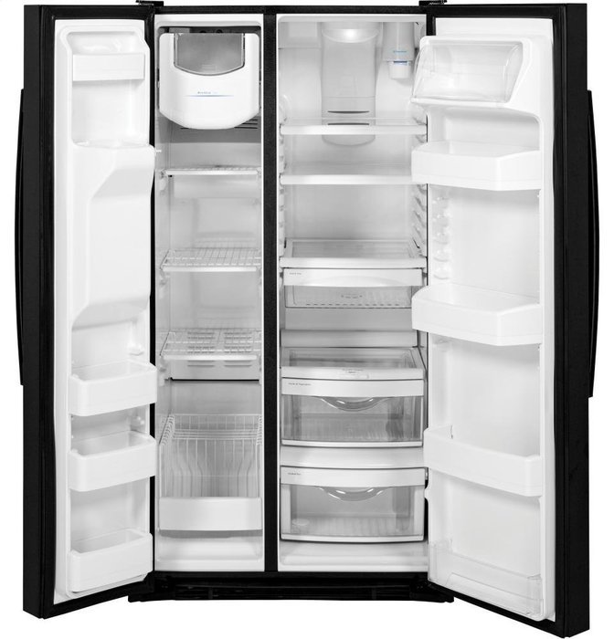 Ge REFRIGERATORS 1029613 Energy Star 25.9 Cu. ft. Side-By-Side Refrigerator, Black N3