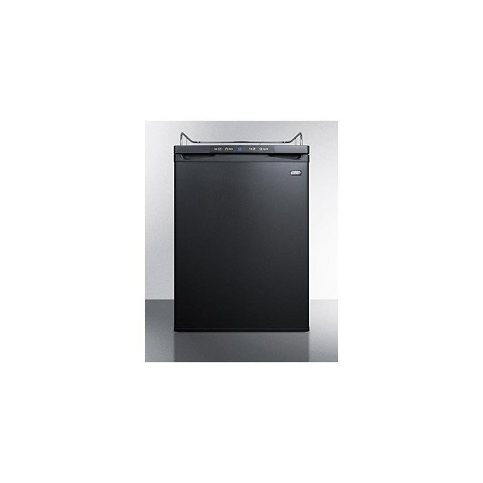 Summit SBC635MBINK Commercial 5.7 cu. ft. Built-in Beer Dispenser with Digital Thermostat Automatic Defrost Black...