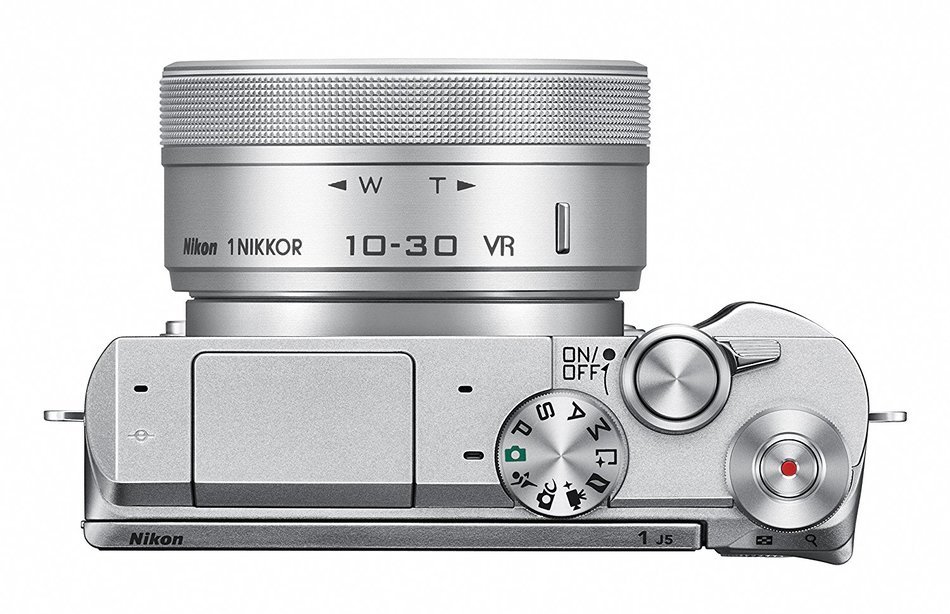 Nikon mirrorless interchangeable lens camera Nikon1 J5 double zoom Kit Silver J5WZSL - International Version N6