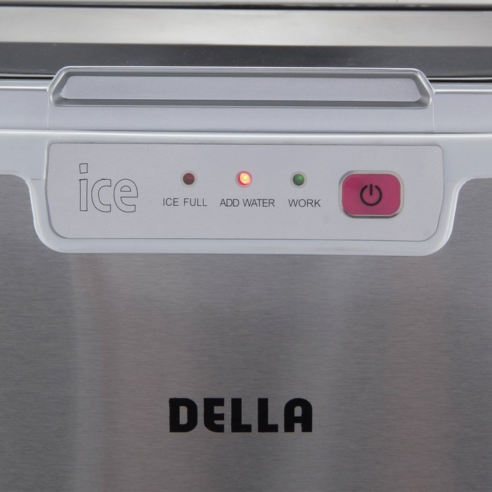 Della Portable Ice Maker Machine High Capacity, Yields up to 26 Pounds of Ice Daily -Silver N11