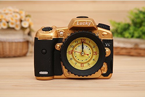 Microtimes children/student gifts crafts clock 6x4.8x2.8 inch Camera Alarm Clock Table Desk Clock Home Ornament