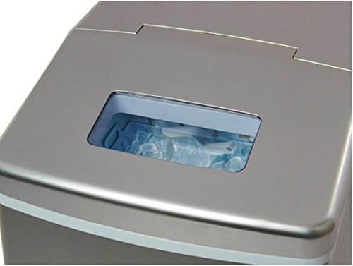 Emerson IM90 Portable Low Noise Highly Efficient Ice Maker - Stores up to 2.2lbs - Silver - (Certified Refurbished) N4