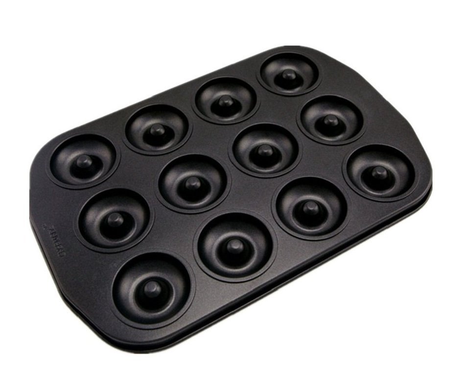 Non-Stick 12-Cup Mini Donut Pan Cookies Mold DIY Cake, 1 Set N6