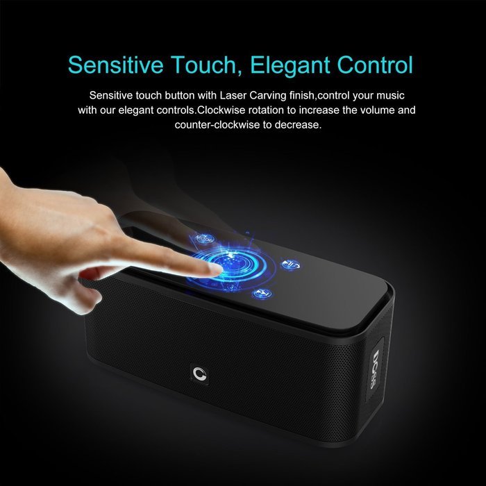 ButtyBass Touch Wireless Bluetooth v4.0 Portable Speaker with HD Sound and Bass: For Great Party Boom (Black)