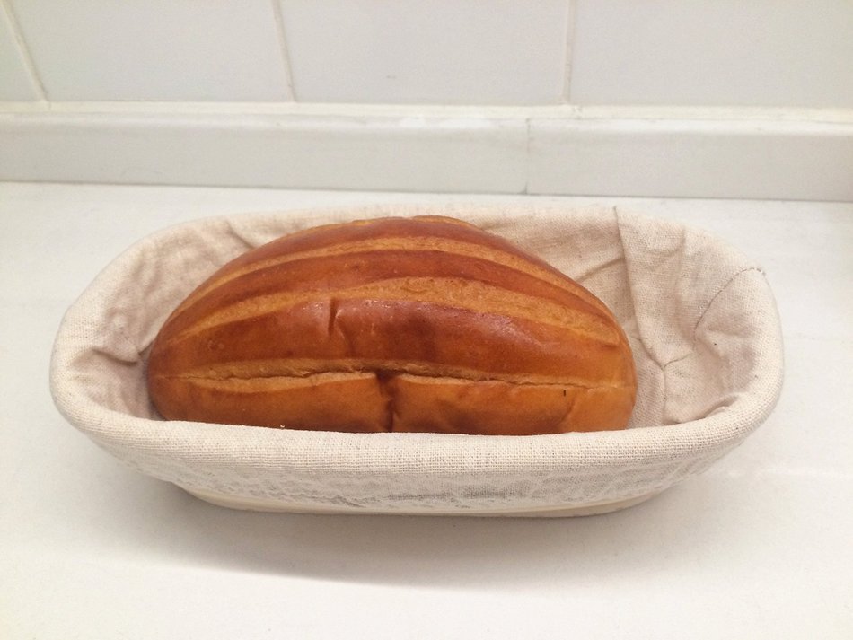 Kootips 17.7 inch Oval Shaped Banneton Brotform Bread Dough Proofing Rising Rattan Basket & Liner Combo N4