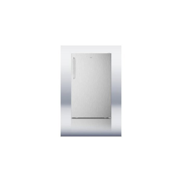 Summit FS407LBI7SSTB: Commercially listed 20" wide built-in undercounter all-freezer, -20(degree) C capable with... N2