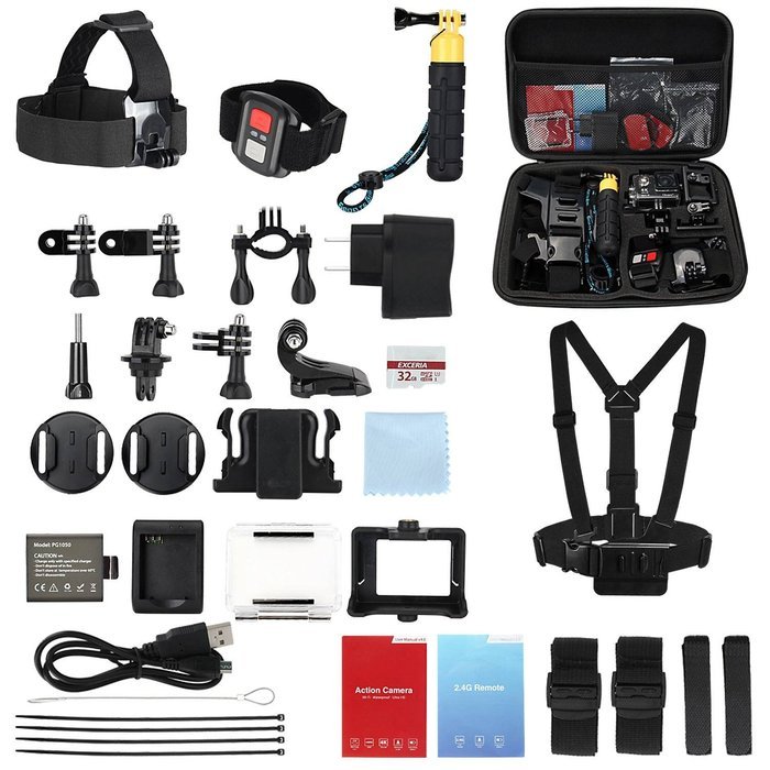 Vikeepro Action Camera 4K Waterproof Sports Camera With 170 Degree Ultra-Wide Angle Lens, Wi-Fi Wrist 2.4G, Wireless...