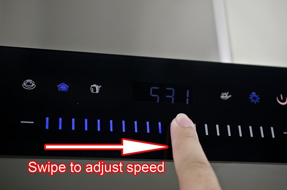 AKDY New 30" European Style Island Mount Stainless Steel Range Hood Vent Swiping Sensor Control W/Both Side Accessible... N3