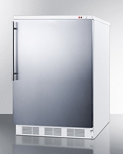 Summit VT65M7SSHV 24" Commercially Approved Upright Freezer with 3.5 cu. ft. Capacity Three Removable Storage...