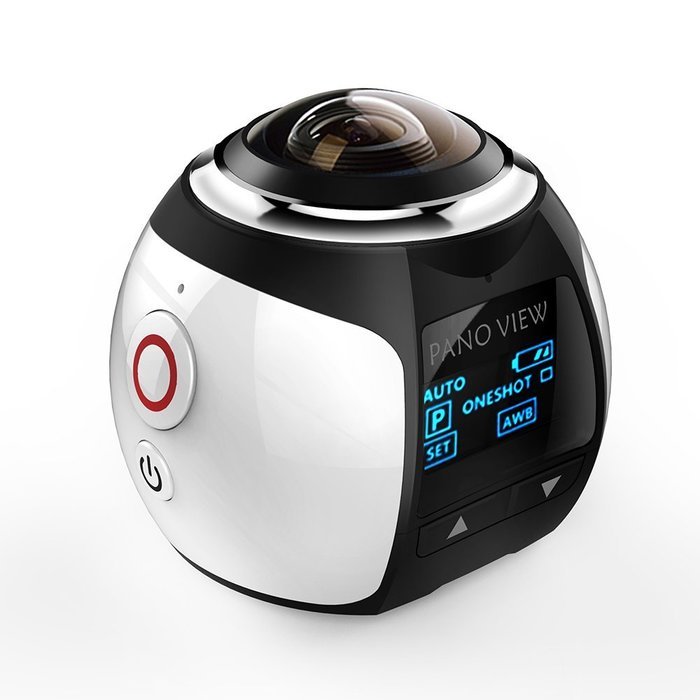 Homkm Full HD 360 Degree Panoramic VR Action Camera,Spherical Lens,3D, Waterproof, WIFI,Support VR Video Replay...