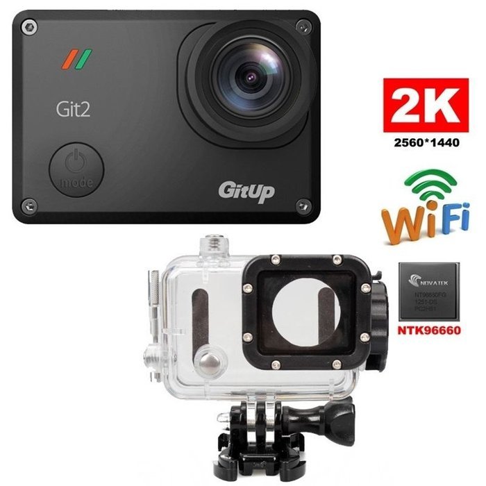 Blueskysea Gitup Git2 Waterproof Sports Action Camera Wifi Novatek 96660 2k 1080p 30fps Full Hd for Sony Imx206...