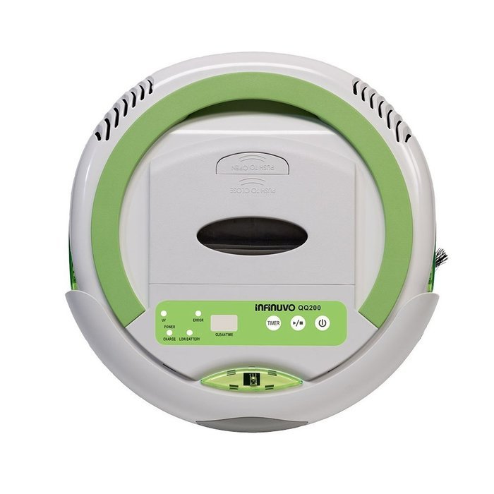 Infinuvo CleanMate QQ-2 L Robotic Vacuum Cleaner with Home Charging Base & LCD Display - White N2