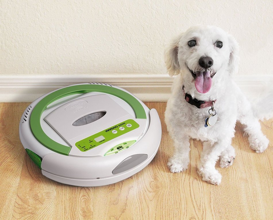 Infinuvo CleanMate QQ-2 L Robotic Vacuum Cleaner with Home Charging Base & LCD Display - White N3
