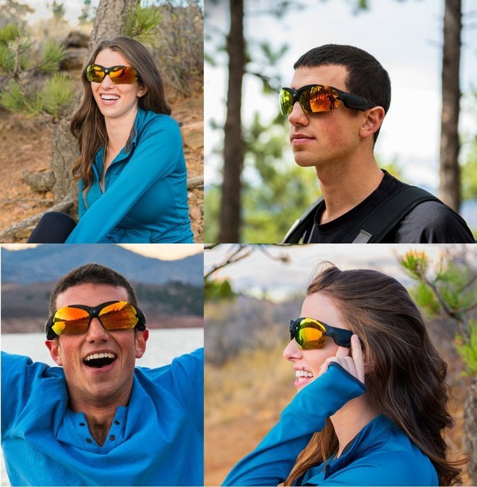 Custos Bluetooth 1080p Video Sun Glasses POV Recording Eyewear & HD DVR Spy Camera - Push Button & Hands Free...