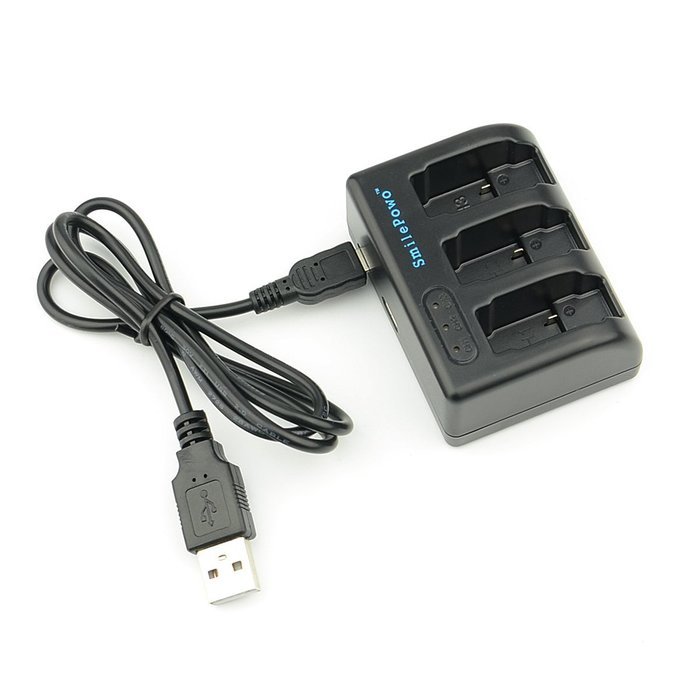 SmilePowo Rapid 3-Channel Charger for Gopro Hero 5 AHDBT-501 Travel Charger N4