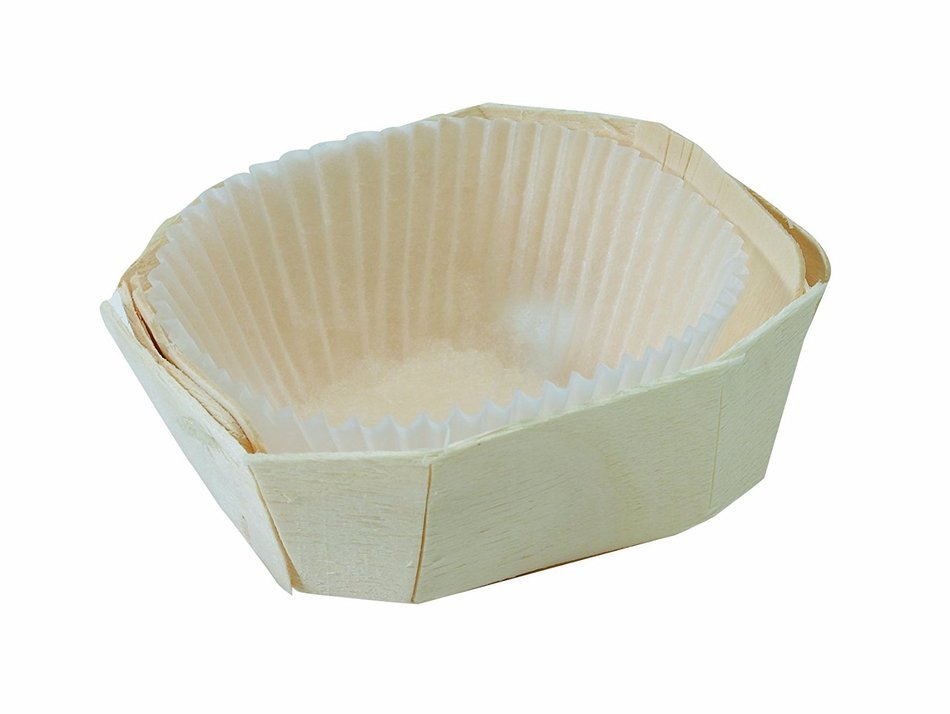 PacknWood Wooden Baking Mold, Baking Liner Included, 2 oz. Capacity (Case of 500)