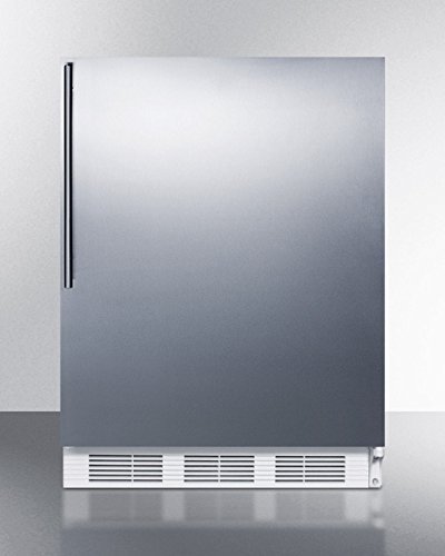 Summit AccuCold ALB751SSHV 24" Wide 5.5 Cu. Ft. Built-In Undercounter All Refrigerator with Automatic Defrost... N4