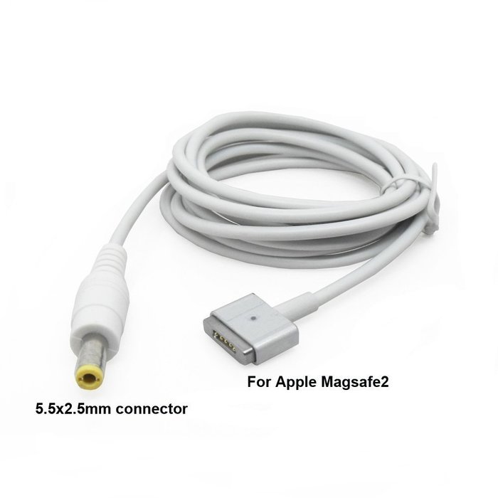 i-smile&reg; "T-Tip"T-Head Power Bank Male Connector DC MagSafe 2 Cable For Apple Macbook Air Pro 5.5x2.5mm N3