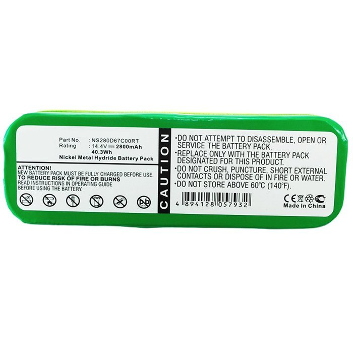 Exell EBVB-137 Ni-MH 14.4V Battery Fits AGAIT e-clean EC01 INFINUVO CleanMate QQ1 QQ2 QQ2 Basic QQ-2 Green QQ2... N3