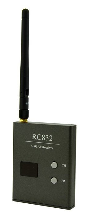 BW&reg; FPV 5.8GHz AV Video Audio 32 Channels Wireless Receiver RX RC832 -90dBm (Receiver Only) N4