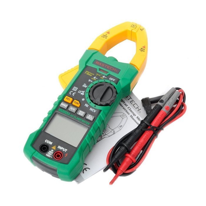 RioRand MS2015A Digital AC Clamp Meter with NCV Large Jaw 40mm 1000A N5