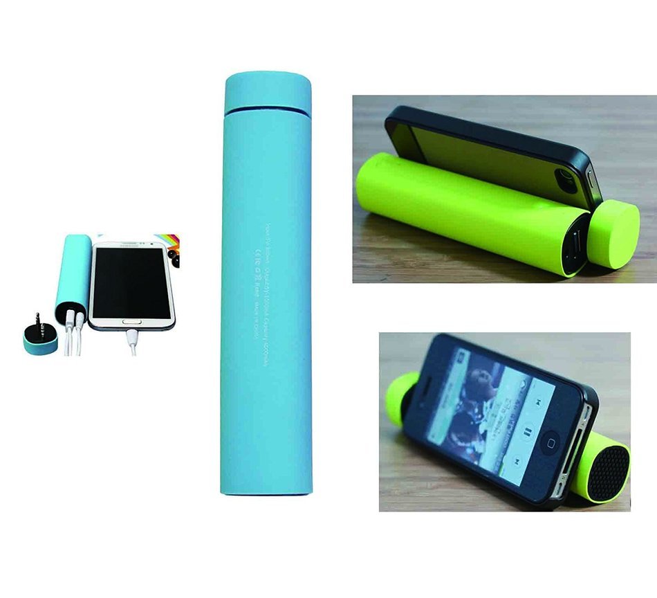 Mfine Portable power bank unique phone stand with mini speaker for iPhone, iPod, Samsung, Mobile Phones & more... N16