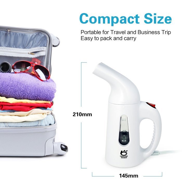 CREATIVE DESIGN Garment Steamer, Handheld Portable Fabric Steamer, Mini Fast Heat-up Steamer for Home and Travel... N7