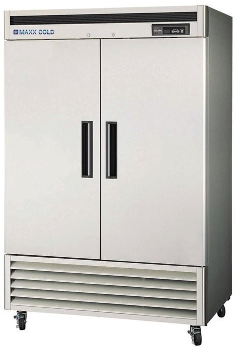 MAXX Cold MCF-49FD 49-Cu-Ft Reach-In Two Door Commercial Freezer, Stainless