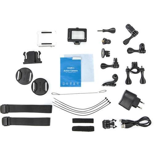 Yashica YAC-301 12MP Full HD 1080p Action Camera, 30fps, 2" LCD Display, Wi-Fi, Silver
