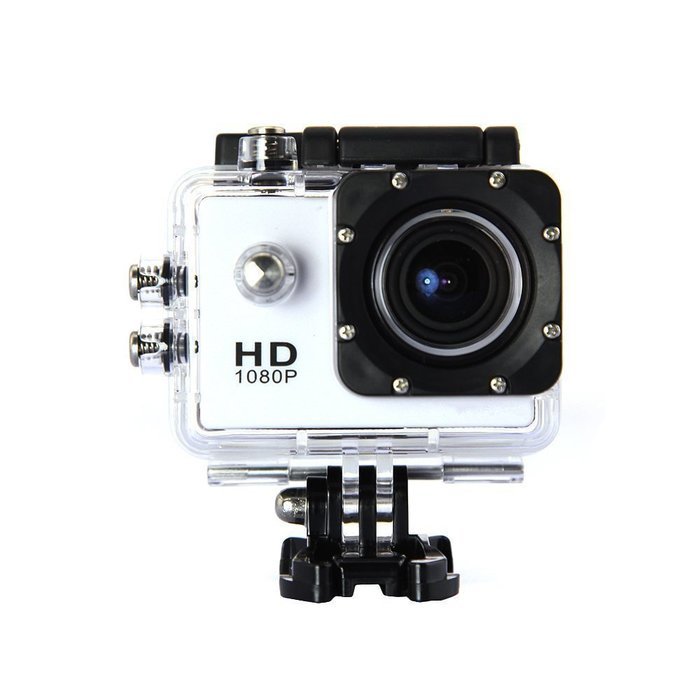 Kasily Waterproof Action Camera 14MP 1080P HD with 2 Batteries and Free Accessories Kit(White)