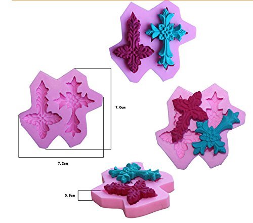 Oi Max Cross Shape Silicone Fondant Mould Cake Decorating Chocolate Pastry Mold N2