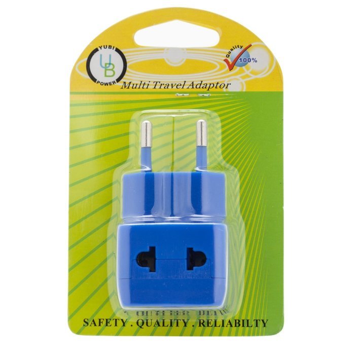 Yubi Power 2 in 1 Universal Travel Adapter with 2 Universal Outlets - Built in Surge Protector - 3 Pack - Black... N57