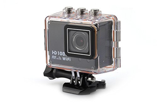 Full HD Sports Camera - 1080p, 30FPS, Wi-Fi, Wrist Strap Remote,170 Degree Lens, IP68 Waterproof