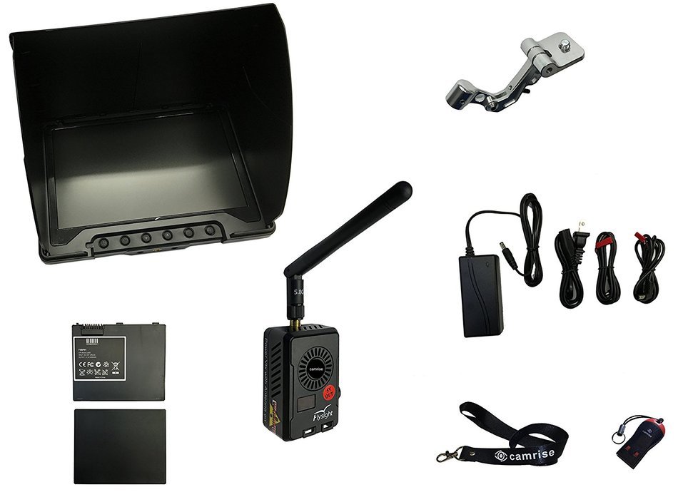 Flysight FPV Pro, 40ch Flysight Black Pearl Monitor with Sunshade & (2) Monitor Batteries & 40ch Black Mamba Tx5820...