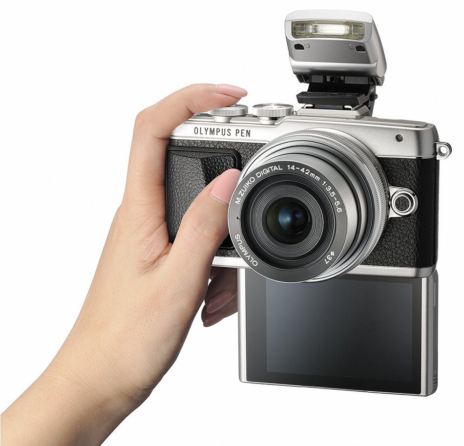 Olympus E-PL7 16MP Mirrorless Digital Camera with 3-Inch LCD with EZ Double Zoom Kit 12-42mm f/3.5-5.6 + 40-150mm... N43