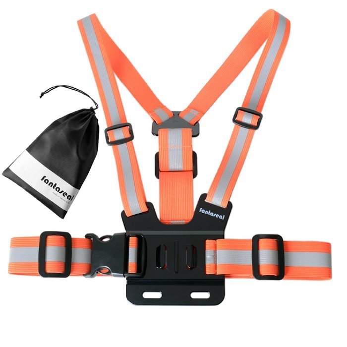 Fantaseal Action Camera Chest Mount Hi-Reflective Safety Vest for GoPro Chest Mount Harness Chesty Vest GoPro... N37