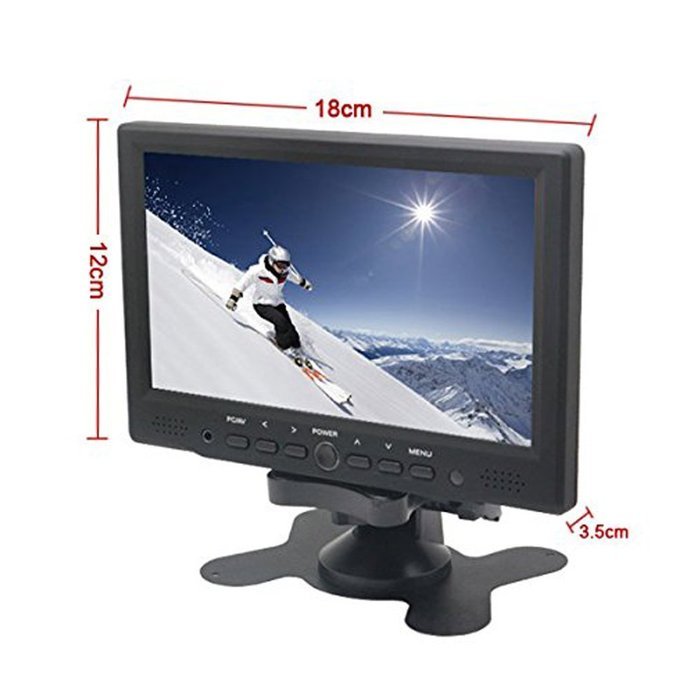 Souricingbay 7" Digital TFT-LED Color Receiver Car/PC Monitor HDMI/VGA/AV Input Display N4