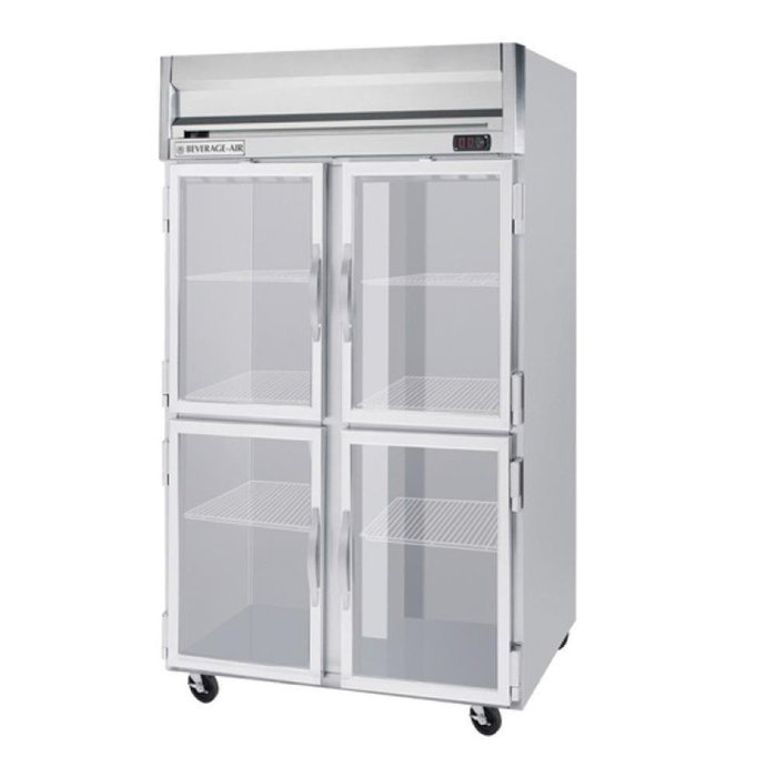Beverage-Air HBF44-1-HG 47" Horizon Series Two Section Glass Half Door Reach-In Freezer 44 cu.ft. Capacity Stainless...