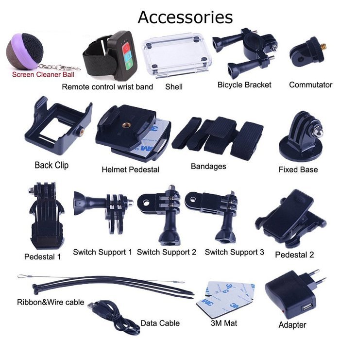 Sports Action Camera 2 Inch Sport Video 4K WIFI Cam 16 MP Underwater Camcorder HD 1080P Wrist RF Remote Control... N6