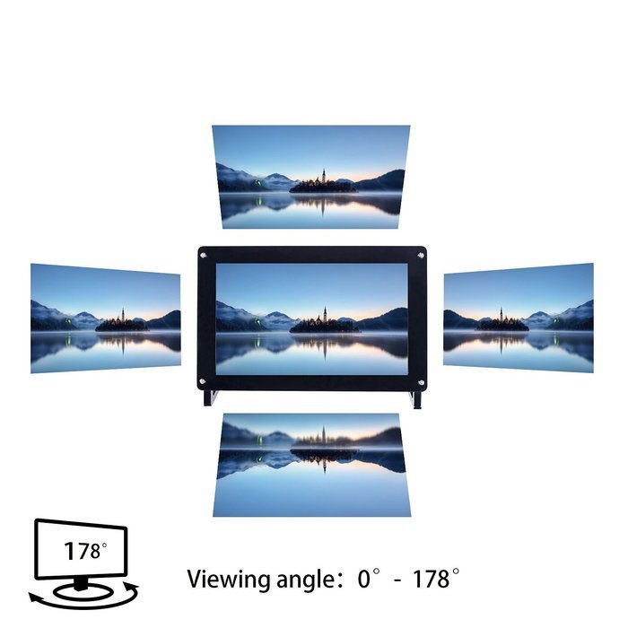 Sun Founder 7" Raspberry Pi 3 Screen IPS Display Monitor 1024&times;600 HD LCD HDMI for Pi 3, 2... N2