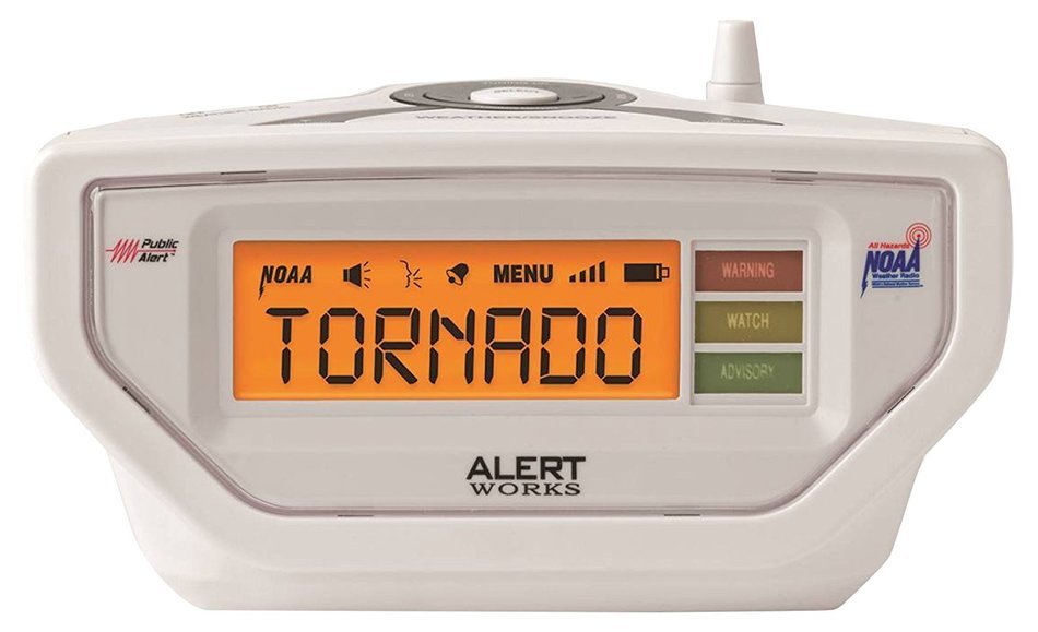 Alert Works EAR10 Weather Alert All Hazard Radio (Black) N5 free image