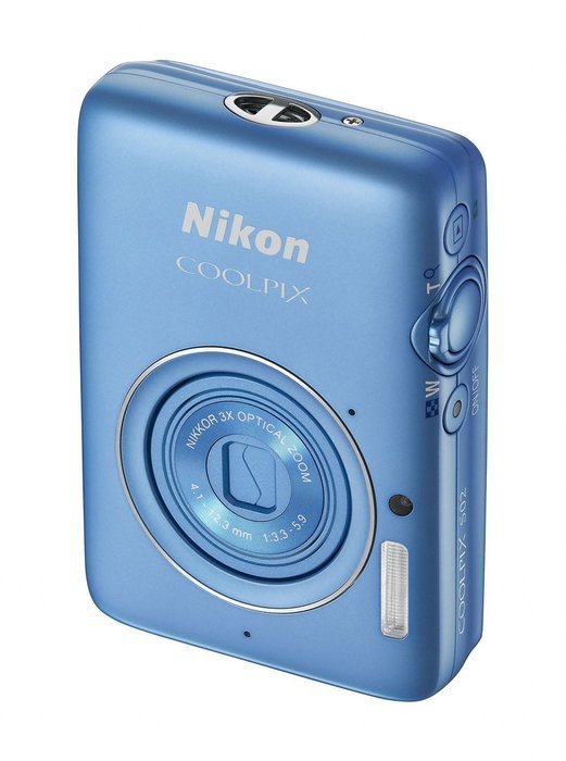 Nikon Coolpix S02 Camera Blue 13.2MP 3xZoom 2.7LCD 720pHD 30mm Wide Lens N2
