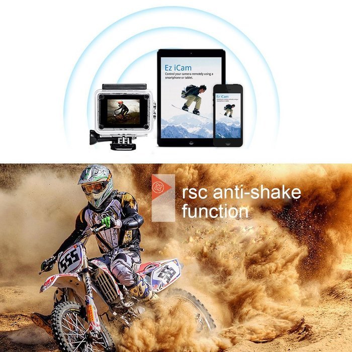 PULUZ F71 2.0 inch Screen 1080P 170 Degrees Wide Angle WiFi Sport Action Camera Camcorder with Waterproof Housing... N2