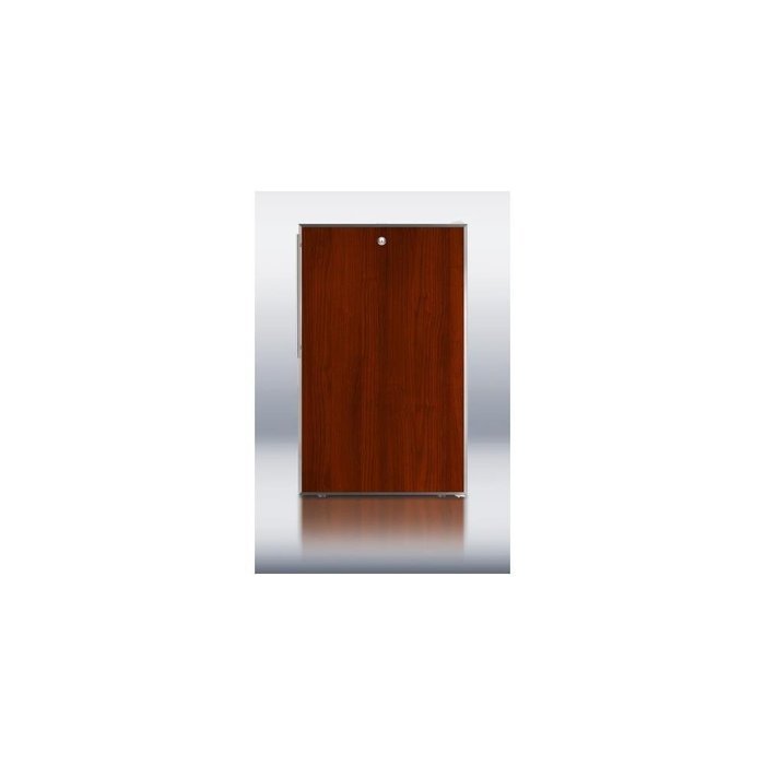 Summit CM411LBI7FR: Commercially listed 20" wide built-in undercounter refrigerator-freezer with a lock, custom... N3