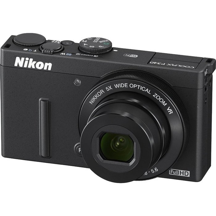 Nikon COOLPIX P340 12.2 MP Wi-Fi CMOS Digital Camera with 5x Zoom NIKKOR Lens and Full HD 1080p Video (Black)(... N2