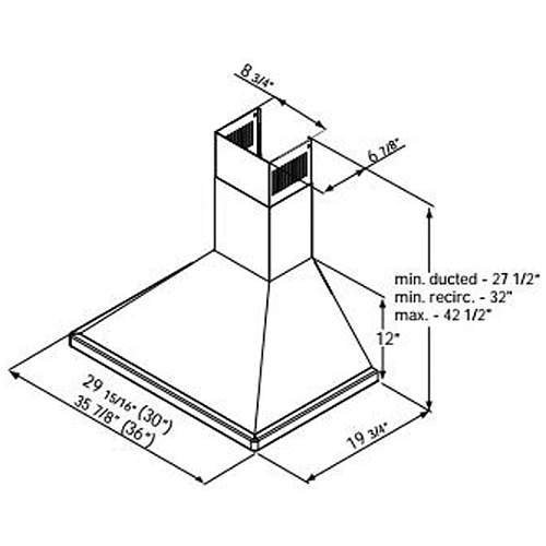 Miseno MH00630AS 750 CFM 30" Stainless Steel Wall Mounted Range Hood with Dual H, Stainless Steel N3