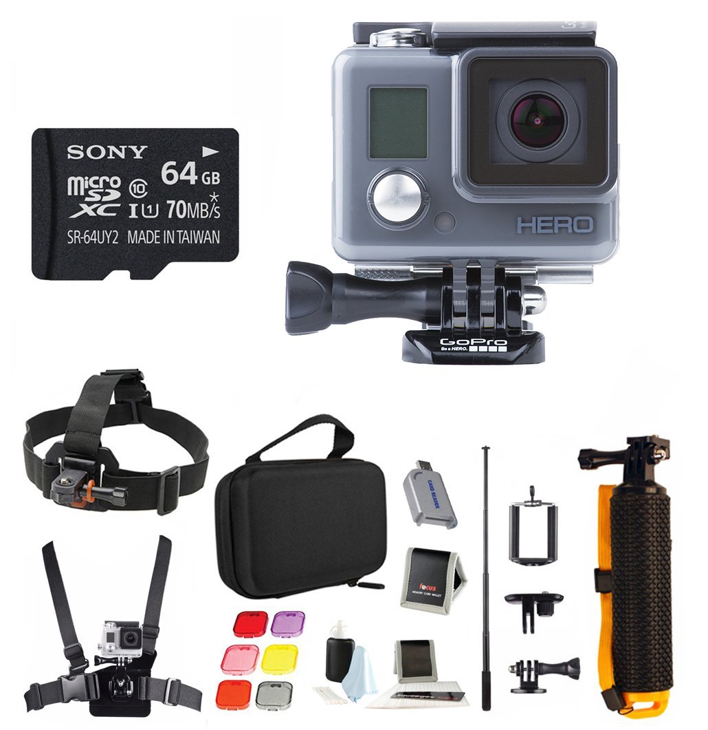 GoPro HERO HD Waterproof CHDHA301 with 64GB MicroSDXC Memory Card Full