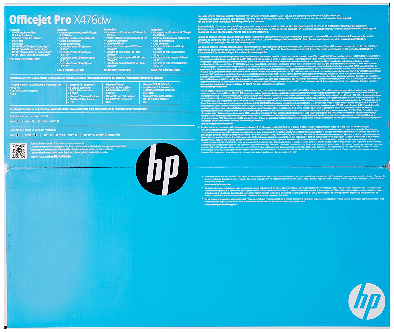 HP OfficeJet Pro X476dw Office Printer With Wireless Network Printing   5280985 