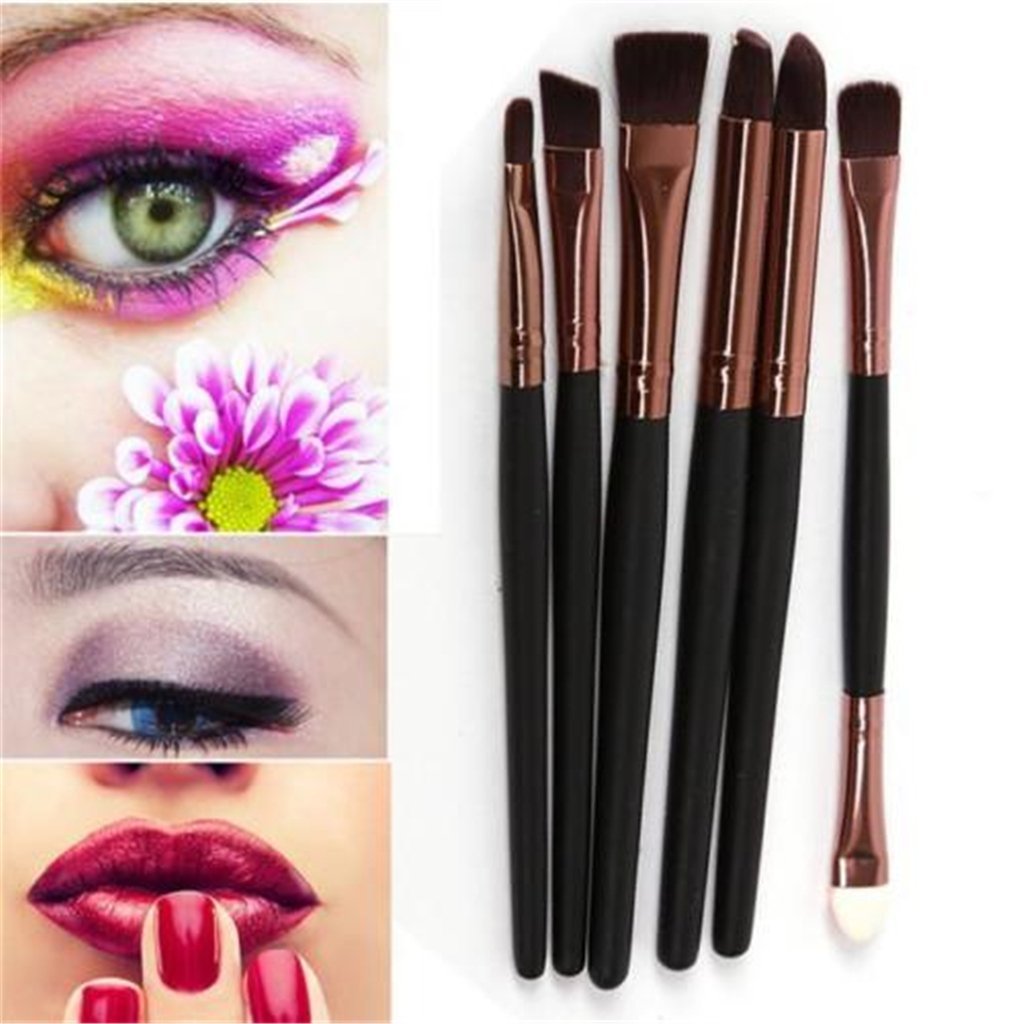 Linkings 6pcs Makeup Brushes Cosmetics Beauty Eyeshadow Eyeliner Lip Smudge Tool N3 Free Image 2409