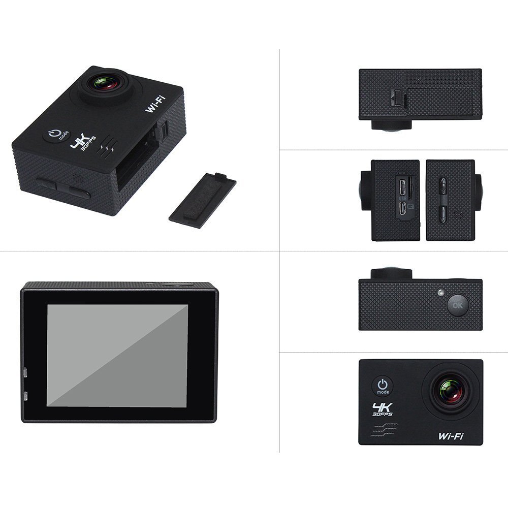 Action Cam 4K WiFi Impermeabile 30M - Camera Sport Con 2 Batterie, Grandangolo 170° - Foto 11